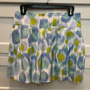 Stylish Blue and Green Pleated Women's short